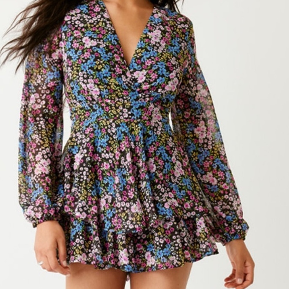 Miami Floral Romper NWT